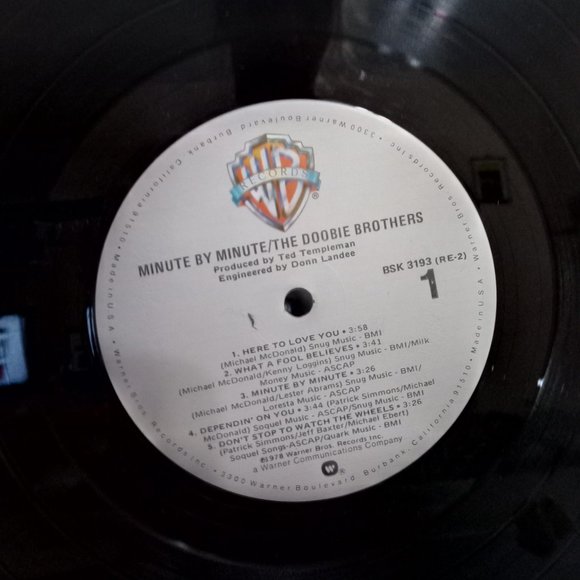 Doobie Brothers Minute by Minute Vinyl Record BSK 3193 1978 - Picture 5 of 6